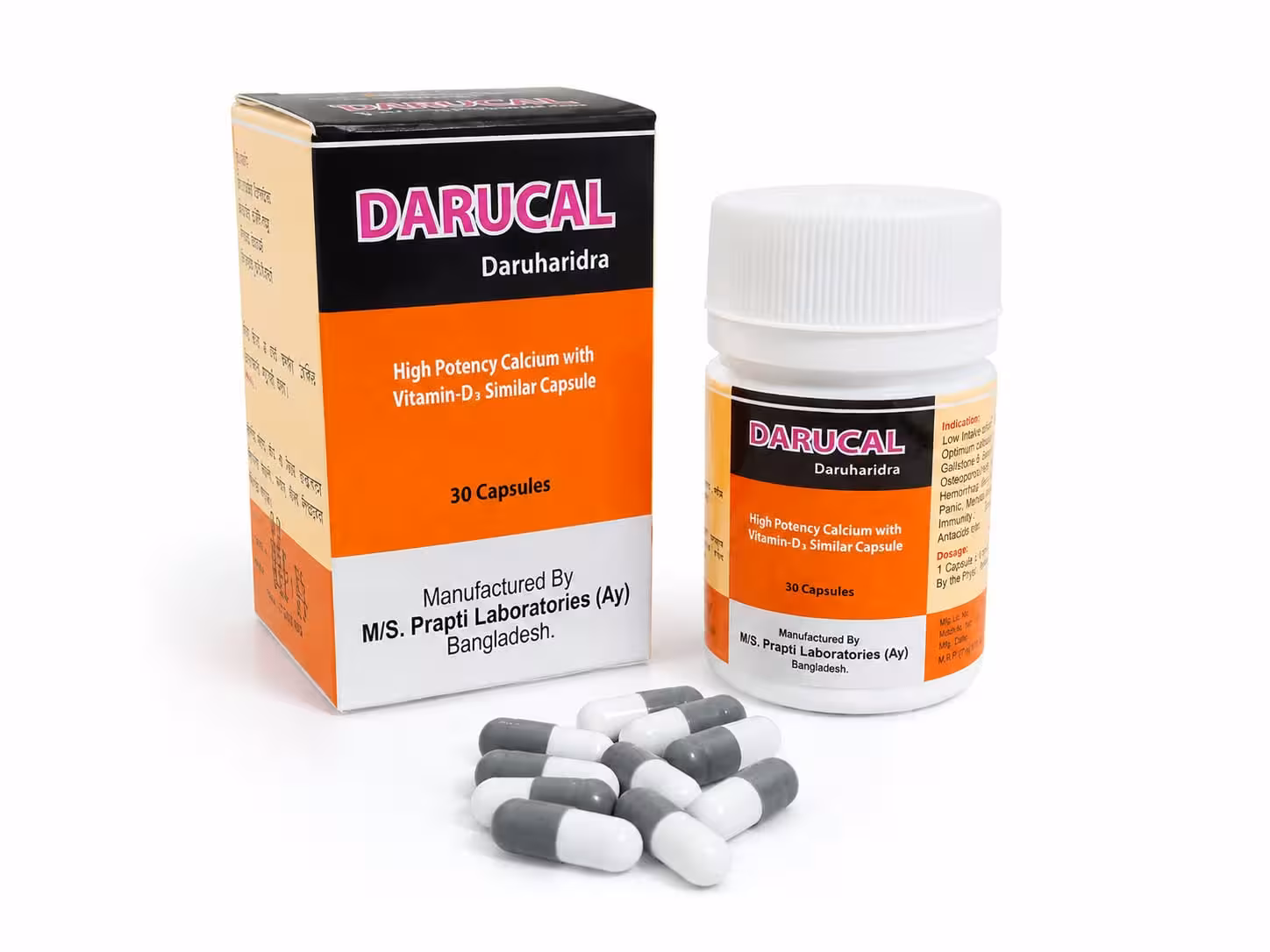 Darucal (দারুক্যাল) 30 Capsule Pot - Prapti Laboratories AYU